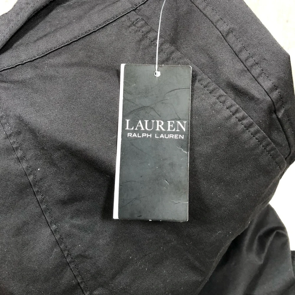 Lauren Ralph Women’s Micro-Sanded Twill Belted Wide-Leg Pants Size 16